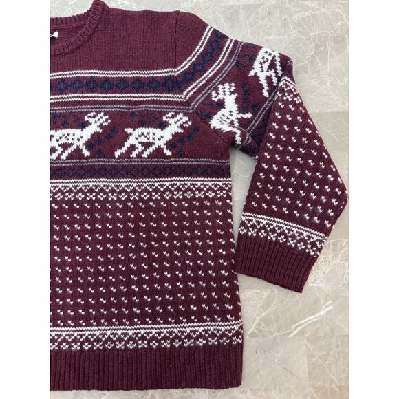 WomenS LL bean Classic Ragg Wool Crewneck Intarsia Sweater Deer Fair Isle 3XL - Picture 3 of 8